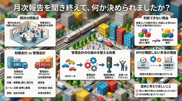 月次報告を聞き終えて、何か決められましたか？