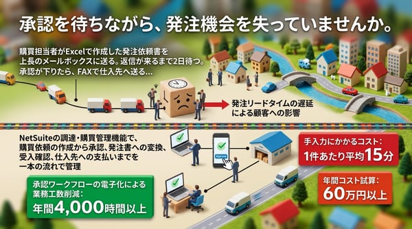 承認を待ちながら、発注機会を失っていませんか。